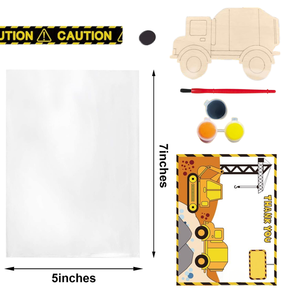 pre-packed construction truck magnet craft for kids